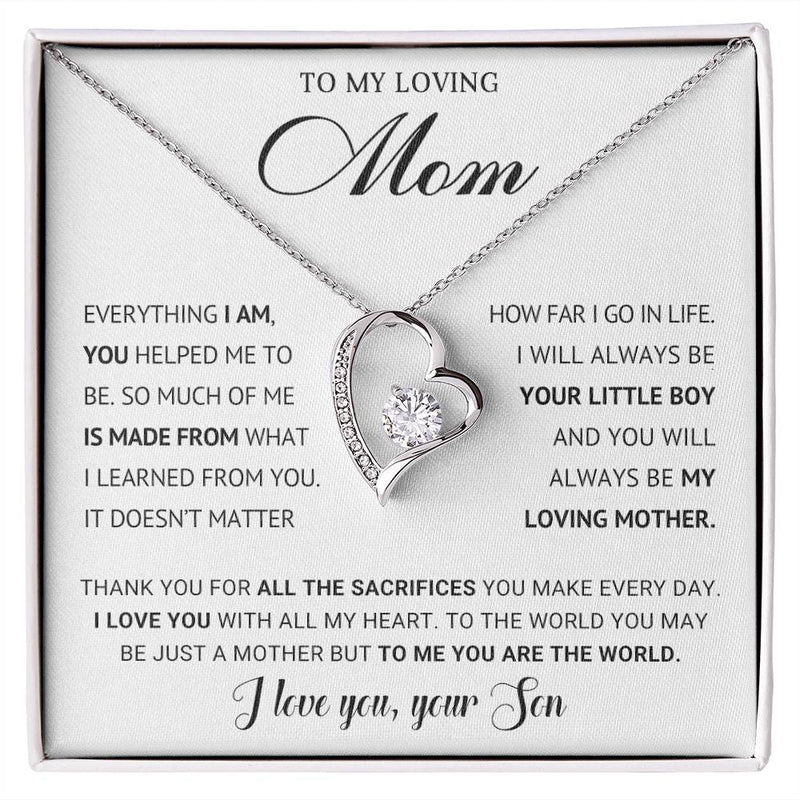 TO MY LOVING MOM - MOTHER'S DAY BEST GIFT FOR MOM - FOREVER LOVE NECKLACE