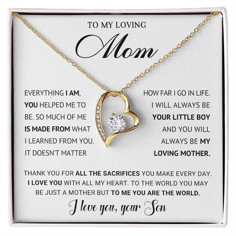 TO MY LOVING MOM - MOTHER'S DAY BEST GIFT FOR MOM - FOREVER LOVE NECKLACE