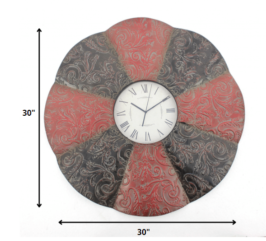 Floral Wall Clock | Traditional Wall Clock | NEEDS N WANTS