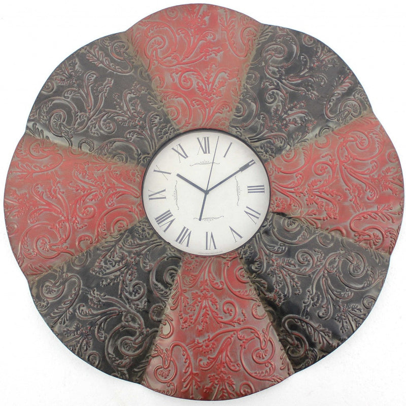 Floral Wall Clock | Traditional Wall Clock | NEEDS N WANTS