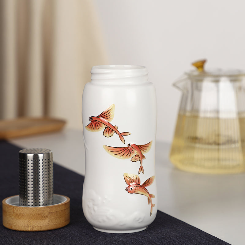 The Joy of Fish Travel Mug ( Double Wall )-5