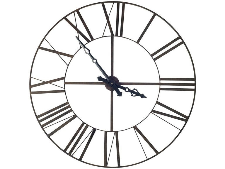 50" Round XL  Industrial styleWall Clock with Open Back Face and Welded Iron Roman Numeral-1