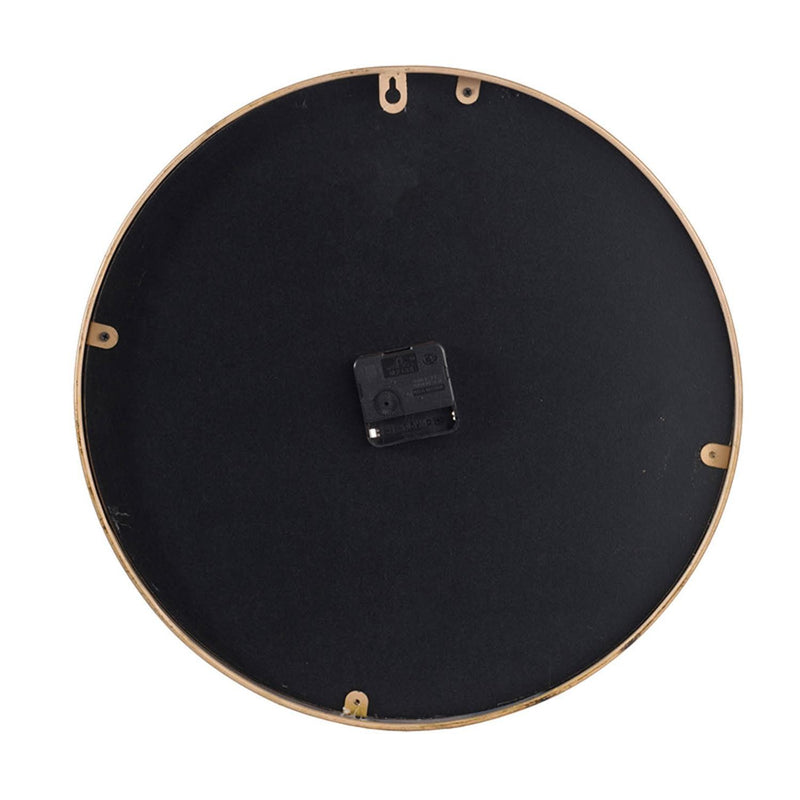 Modern Minimal 16" Gold and Mirror Round Wall Clock-4