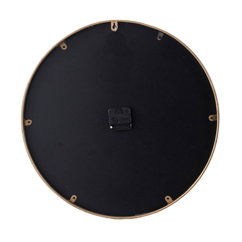 Modern Minimal 20" Gold and Mirror Round Wall Clock-2