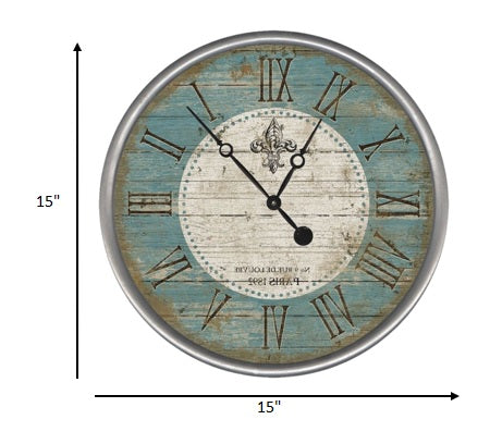 Parisian Wall Clock | Blue Wall Clock | NEEDS N WANTS