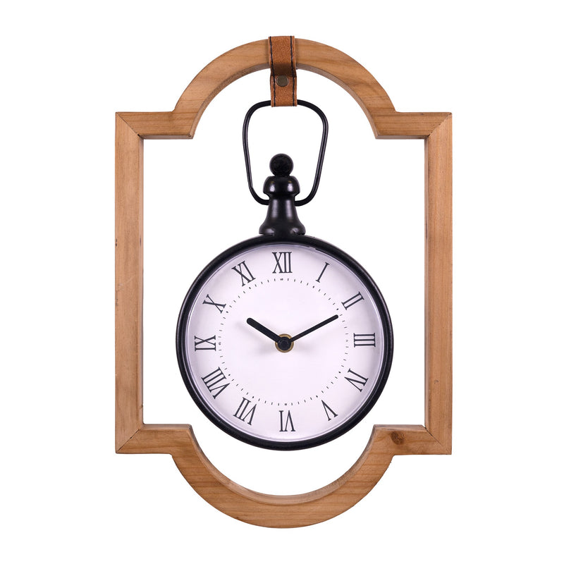 Wooden Frame Hanging Wall Clock-0