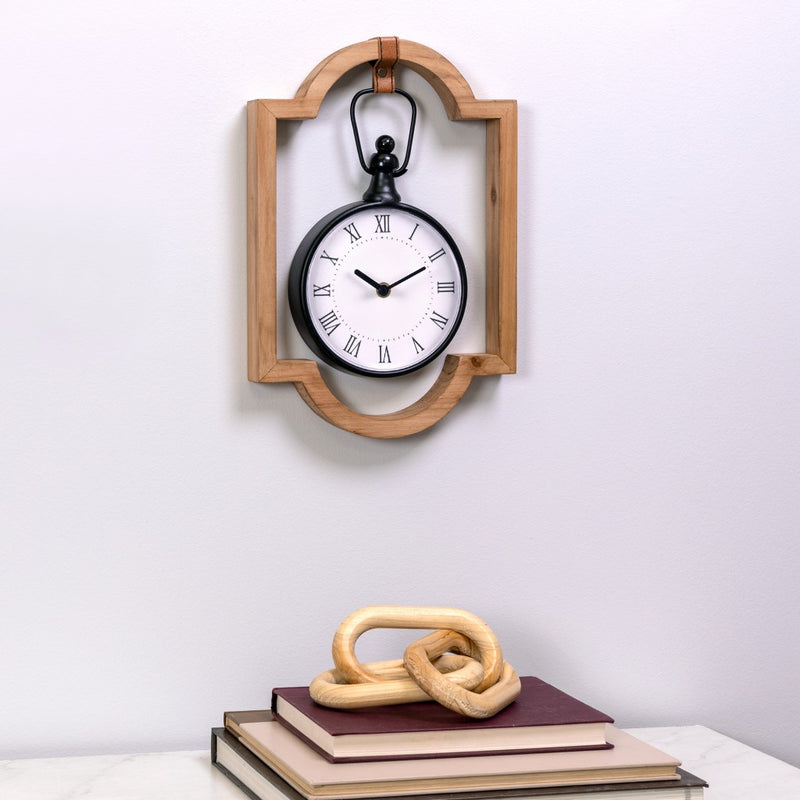 Wooden Frame Hanging Wall Clock-5