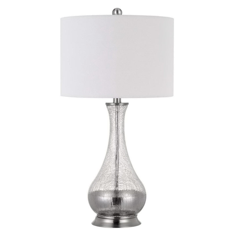 Set of Two 27" Glass And Steel Table Lamps-1