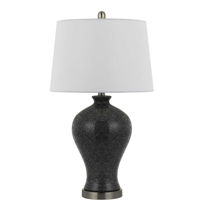 Set of Two 27” Ceramic And Marble Table Lamps-1