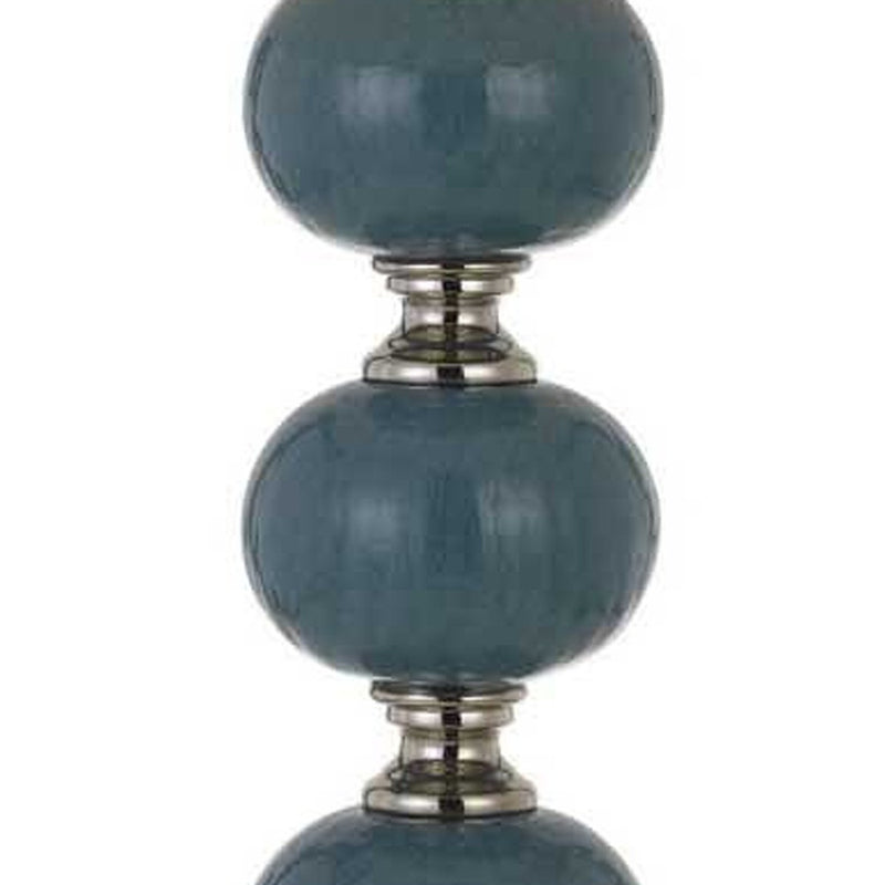 Set of Two 29" Modern Blue Metal Table Lamps-3