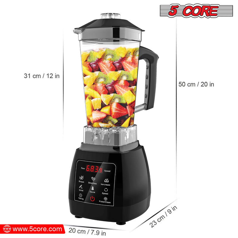 5 Core Personal Blender 68 Oz Capacity With Travel Mug Multipurpose Blender Food Processor Combo Blenders For Smoothies Juice Baby Food -JB 2000 D-2