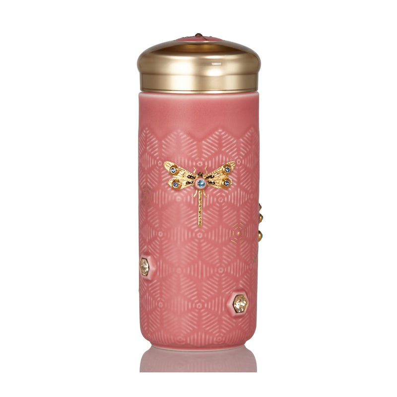 Dragonfly Serenity Travel Mug with Crystals-2