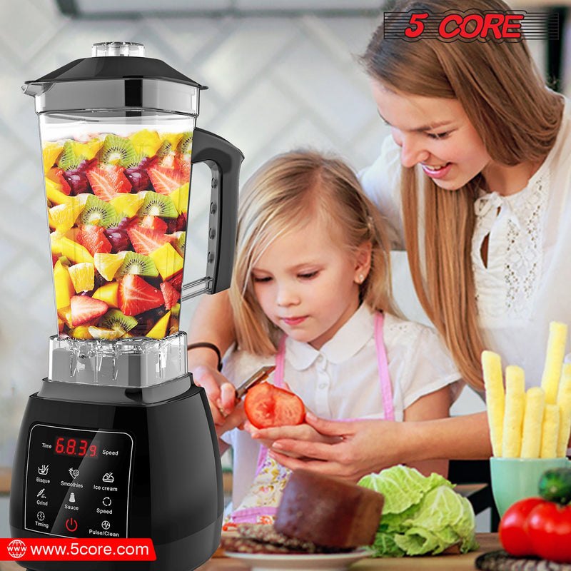 5 Core Personal Blender 68 Oz Capacity With Travel Mug Multipurpose Blender Food Processor Combo Blenders For Smoothies Juice Baby Food -JB 2000 D-11