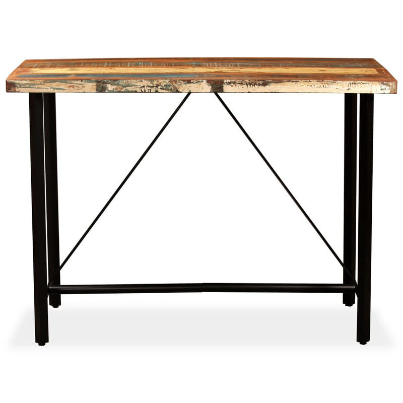 vidaXL Bar Set 3/5/7/9 Piece Industrial Solid Reclaimed Wood Pub Table Stool-5