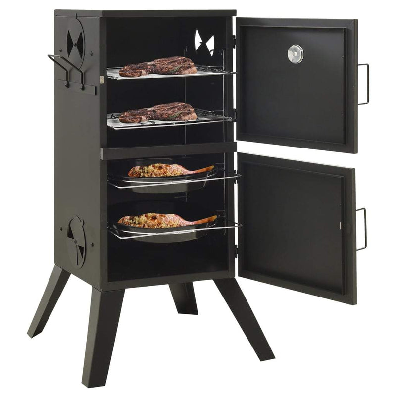 vidaXL Smoker Oven 21.7"x18.7"x39.6" Steel-1