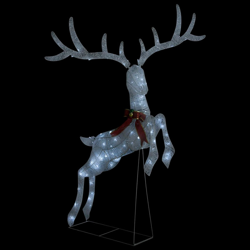 vidaXL Flying Reindeer Christmas Decoration 120 LEDs Cold White Gold/Silver-3