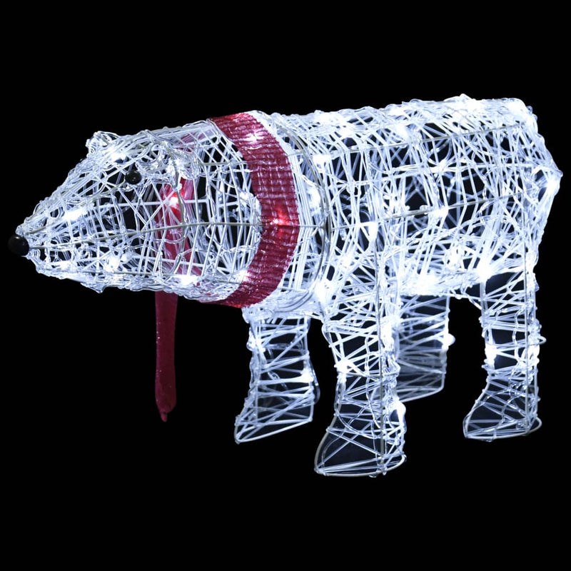 vidaXL Christmas Light Decoration Bear 45 LEDs 28"x6"x13" Acrylic-1