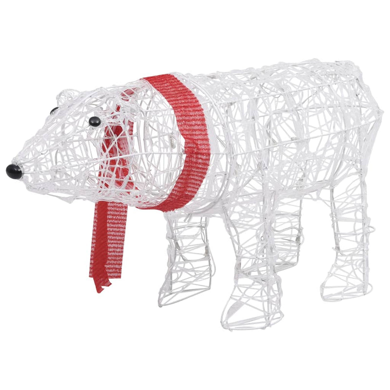 vidaXL Christmas Light Decoration Bear 45 LEDs 28"x6"x13" Acrylic-3