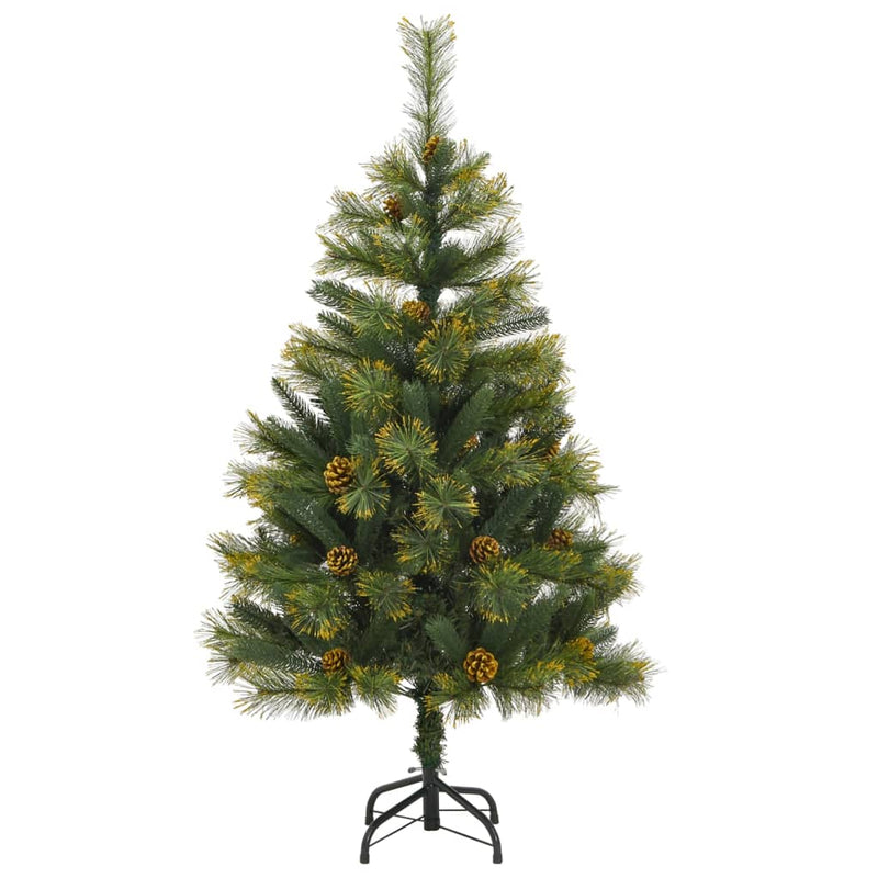 vidaXL Artificial Hinged Christmas Tree 150 LEDs & Ball Set 59.1""-3