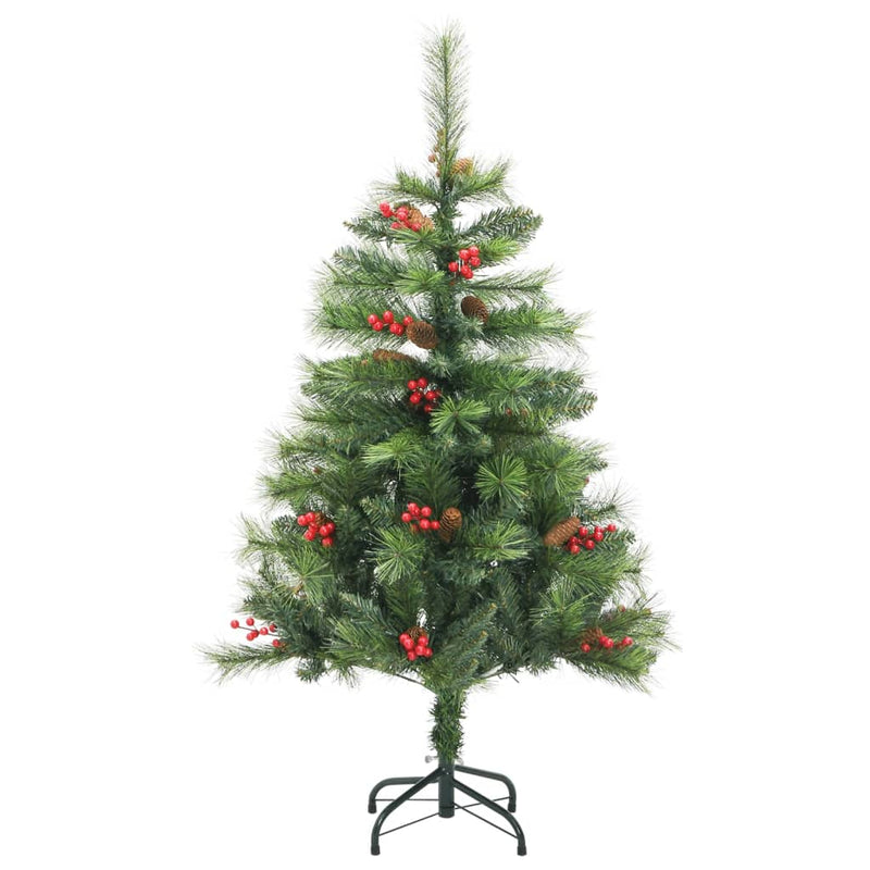 vidaXL Artificial Hinged Christmas Tree 150 LEDs & Ball Set 59.1""-3