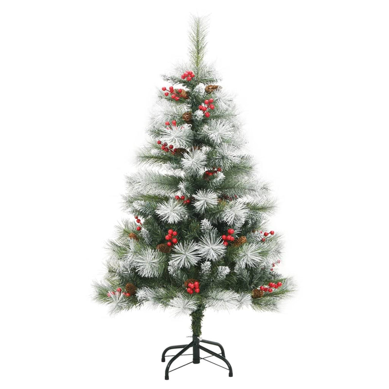 vidaXL Artificial Hinged Christmas Tree 150 LEDs & Ball Set 59.1""-3