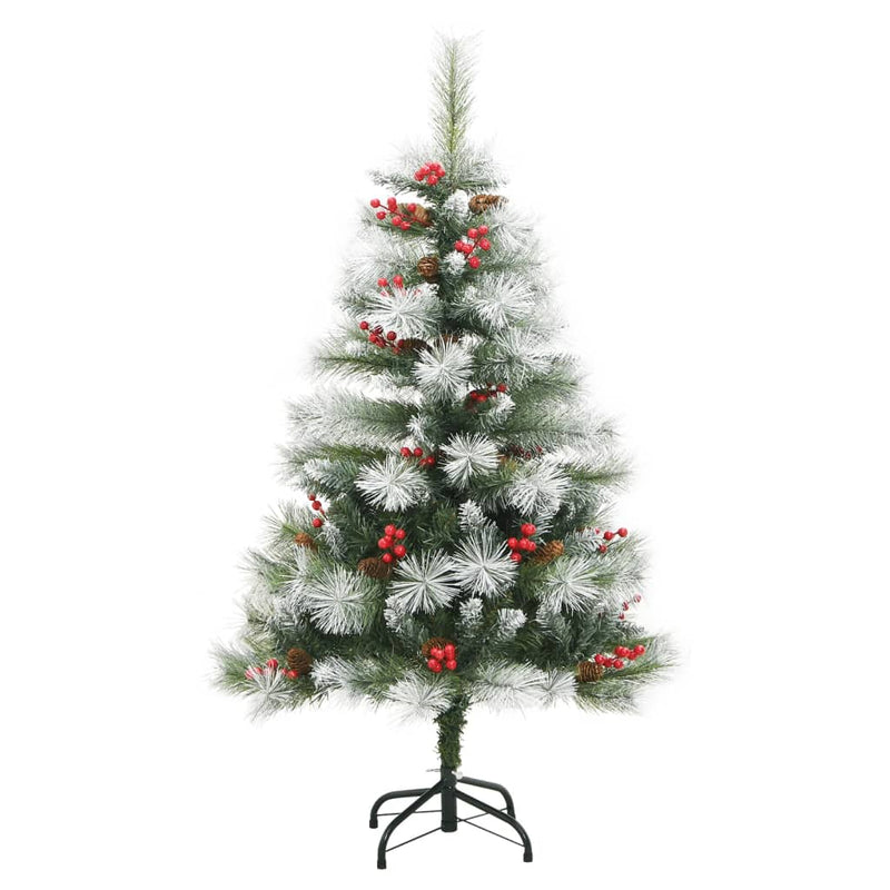 vidaXL Artificial Hinged Christmas Tree 150 LEDs & Ball Set 59.1""-3