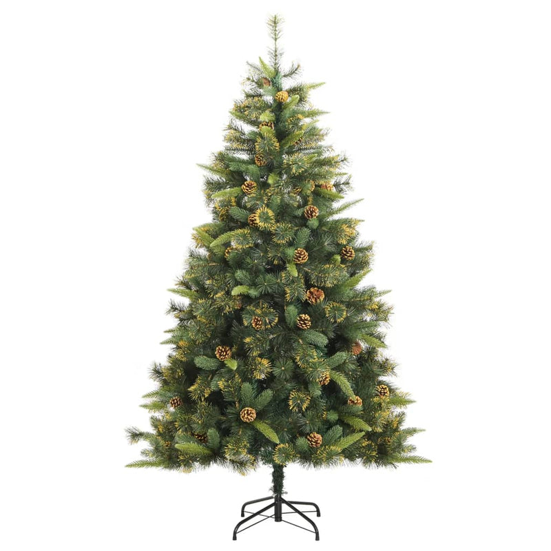 vidaXL Artificial Hinged Christmas Tree 300 LEDs & Ball Set 82.7""-3