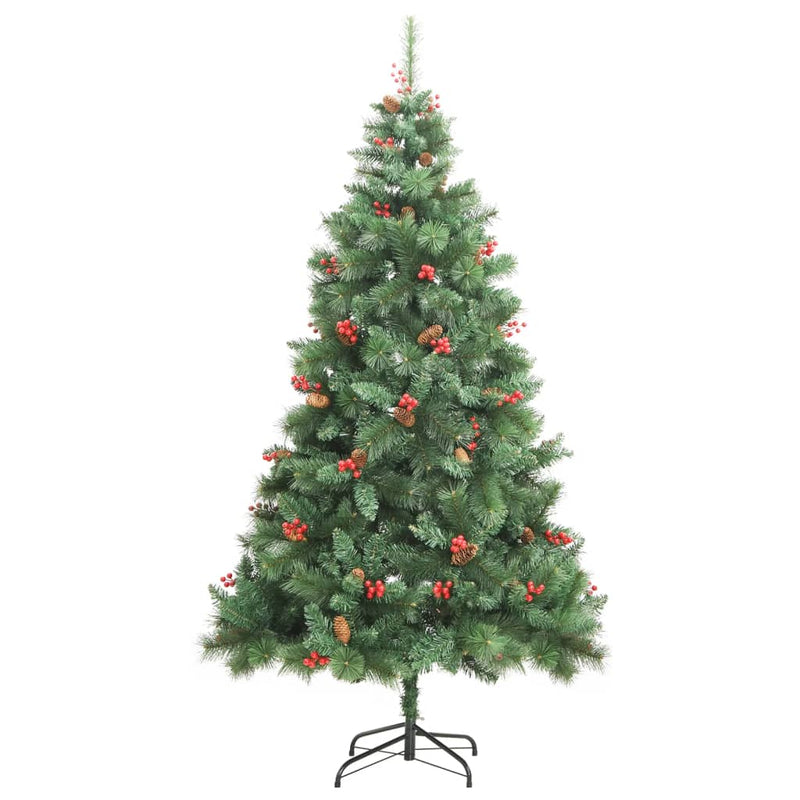 vidaXL Artificial Hinged Christmas Tree 300 LEDs & Ball Set 82.7""-3