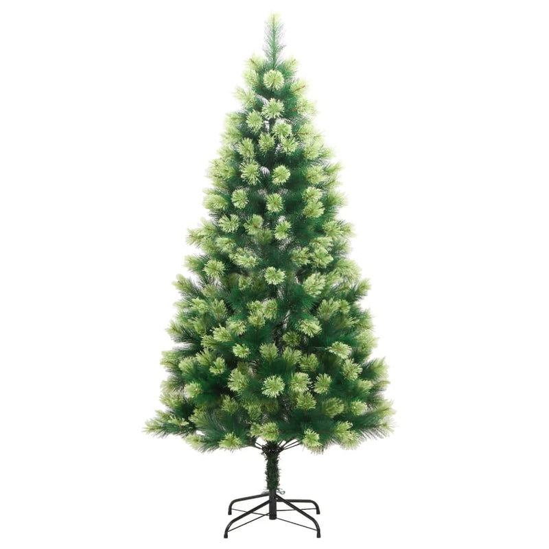 vidaXL Artificial Hinged Christmas Tree 300 LEDs & Ball Set 70.9""-3