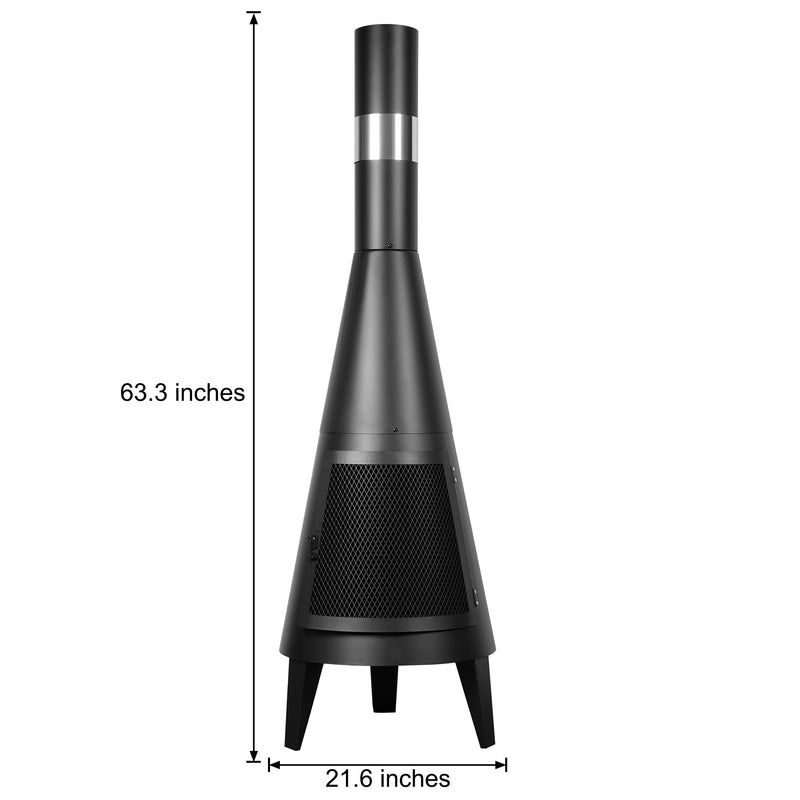 Modern Mesh Chiminea Fireplace-6