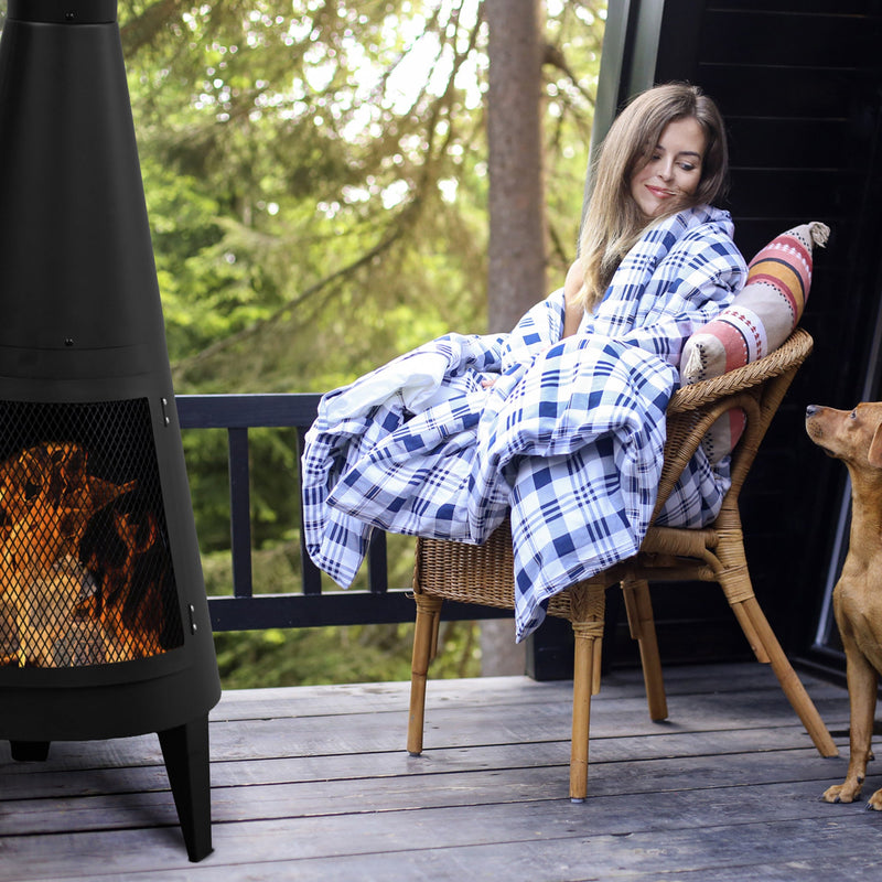 Modern Mesh Chiminea Fireplace-5