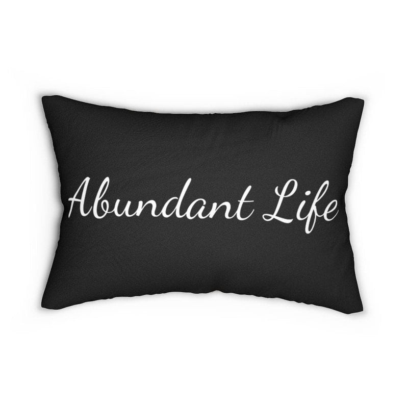 Decorative Throw Pillow - Double Sided Sofa Pillow / Abundant Life - Beige Black-3