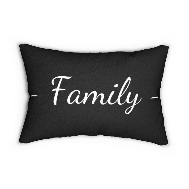 Decorative Throw Pillow - Double Sided Sofa Pillow / Family - Beige Black-2