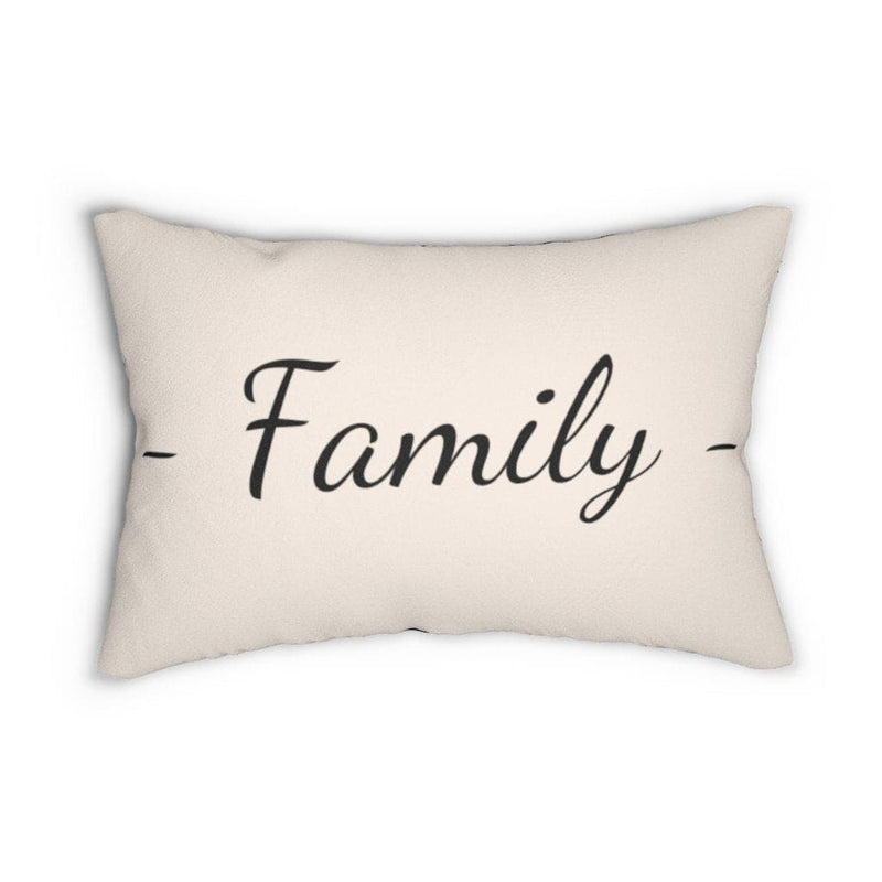 Decorative Throw Pillow - Double Sided Sofa Pillow / Family - Beige Black-1