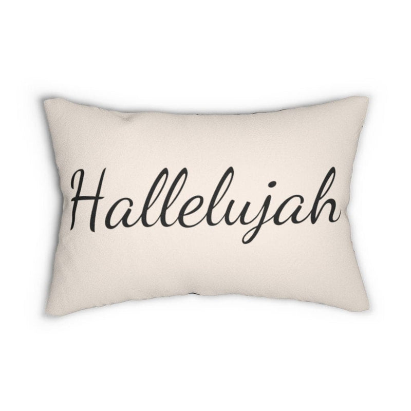 Decorative Throw Pillow - Double Sided Sofa Pillow / Hallelujah - Beige Black-1