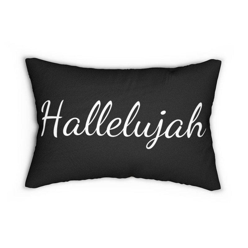 Decorative Throw Pillow - Double Sided Sofa Pillow / Hallelujah - Beige Black-2