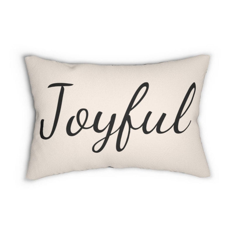 Decorative Throw Pillow - Double Sided Sofa Pillow / Joyful - Beige Black-2