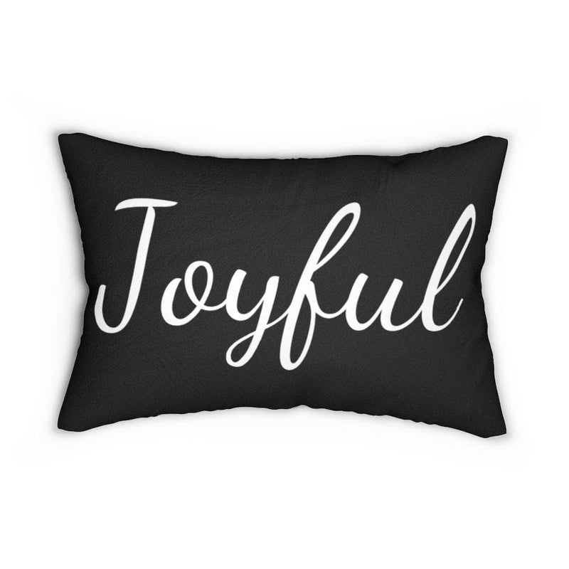 Decorative Throw Pillow - Double Sided Sofa Pillow / Joyful - Beige Black-3