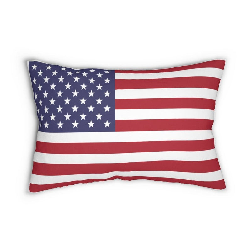 Decorative Lumbar Throw Pillow, Usa Flag Pattern-1