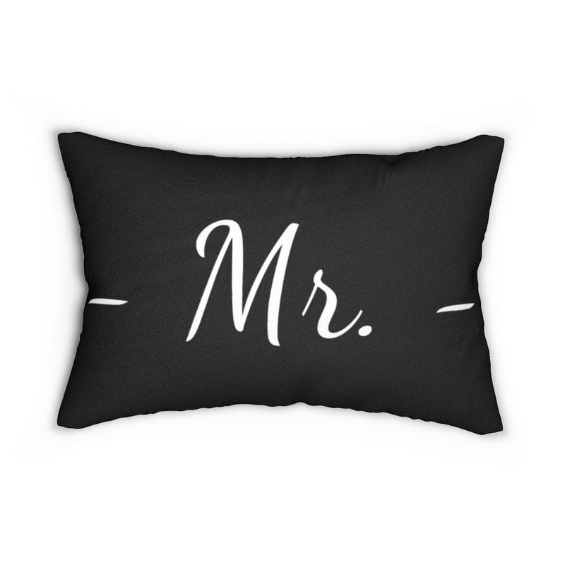 Decorative Throw Pillow - Double Sided Sofa Pillow / Mr. - Beige Black-3