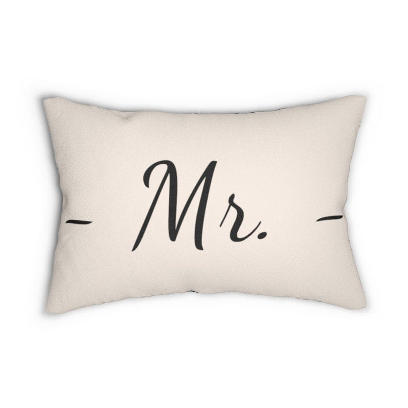 Decorative Throw Pillow - Double Sided Sofa Pillow / Mr. - Beige Black-2