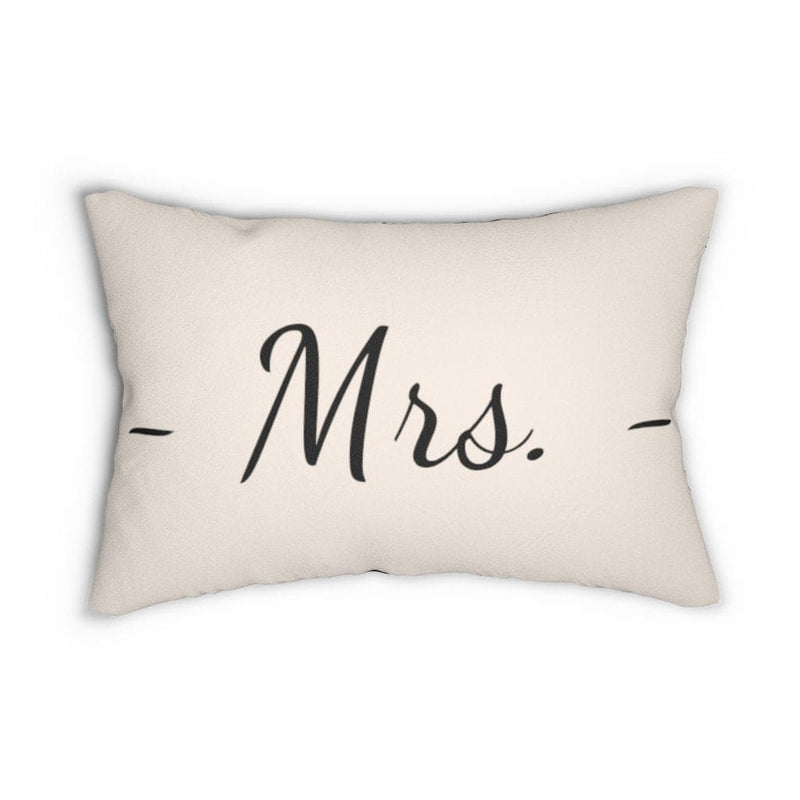 Decorative Throw Pillow - Double Sided Sofa Pillow / Mrs. - Beige Black-2