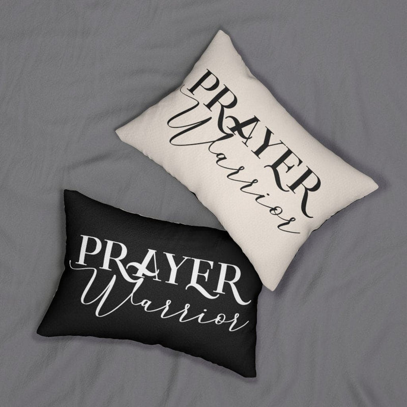 Decorative Throw Pillow - Double Sided Sofa Pillow / Prayer Warrior -beige/black-1