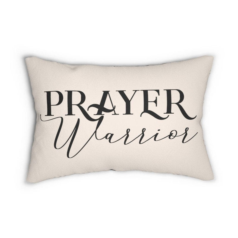 Decorative Throw Pillow - Double Sided Sofa Pillow / Prayer Warrior -beige/black-2