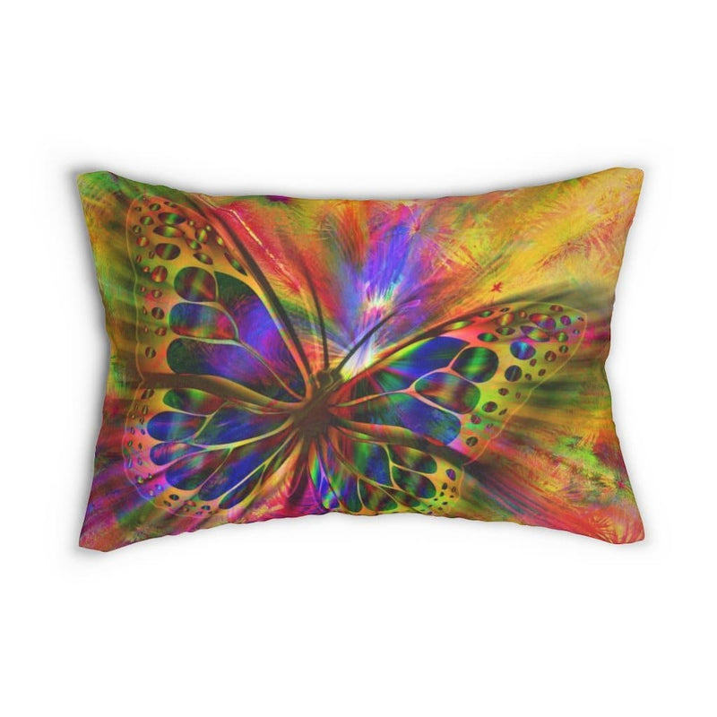 Decorative Throw Pillow - Double Sided Sofa Pillow / Purple Butterfly-1