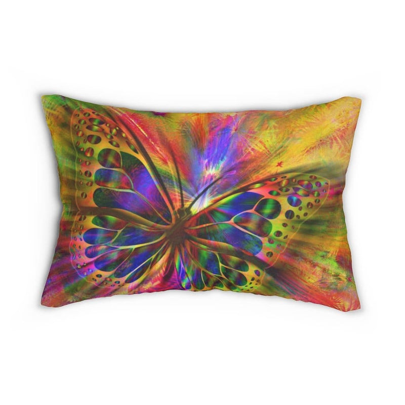 Decorative Throw Pillow - Double Sided Sofa Pillow / Purple Butterfly-2