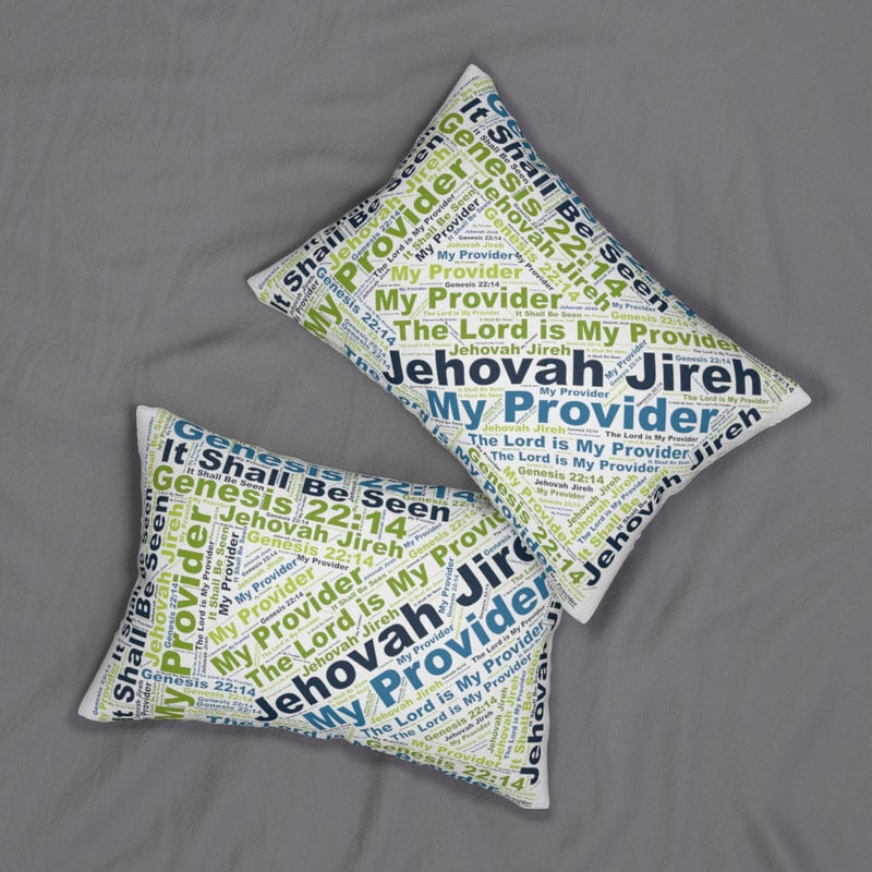 Decorative Lumbar Throw Pillow, Jehovah Jireh My Provider Word Art Print-4